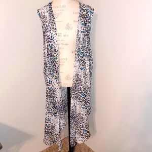 Leopard sheer vest